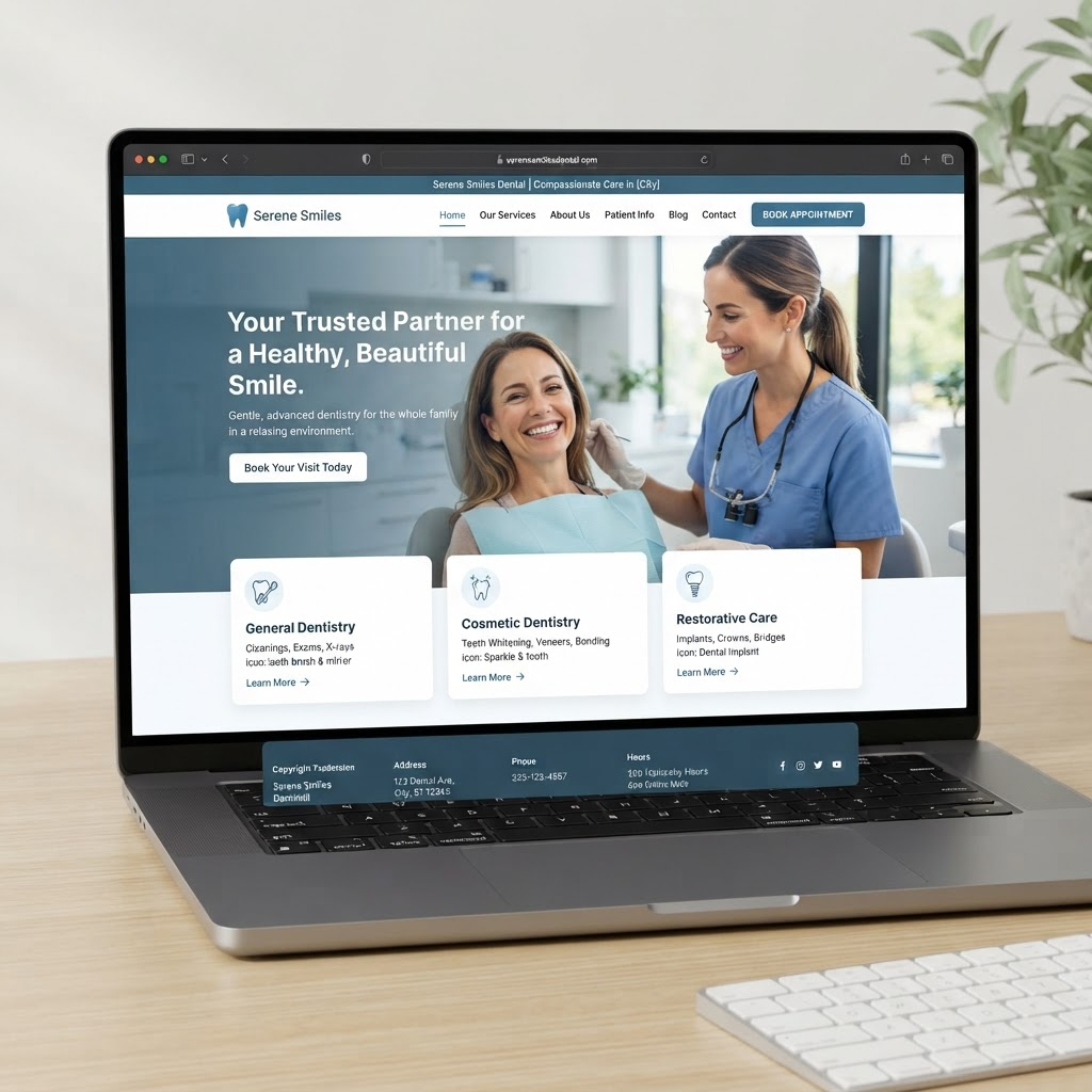 Website designed by Aretvona for Dental Clinic (Demo)